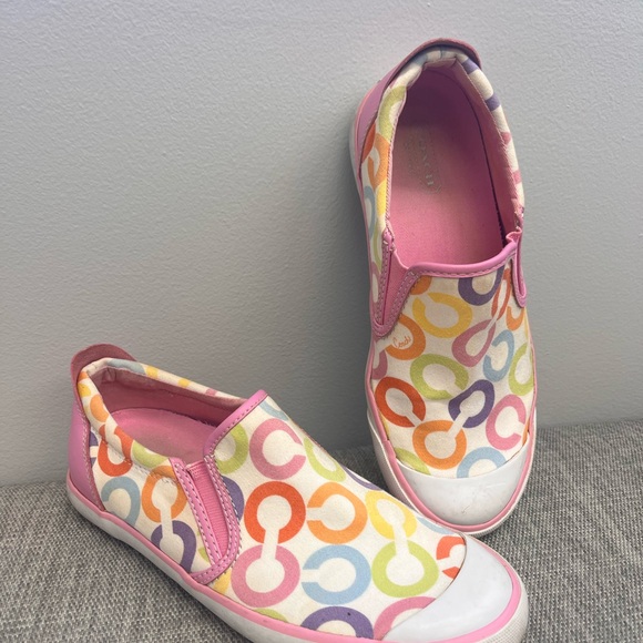 Coach Signature Monogram Beale Slip On Canvas Sneakers Women's 6 - Picture 2 of 6